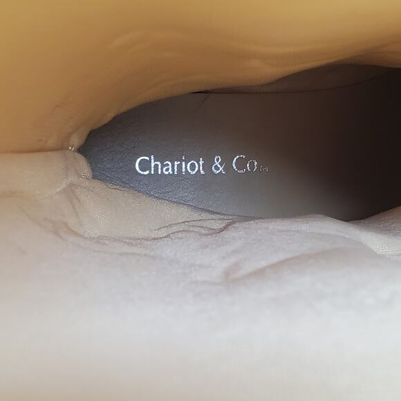 Chariot & Co Boots Western Mid-Calf Stacked Heel Cowboy Boots White Size 7 - Picture 10 of 10